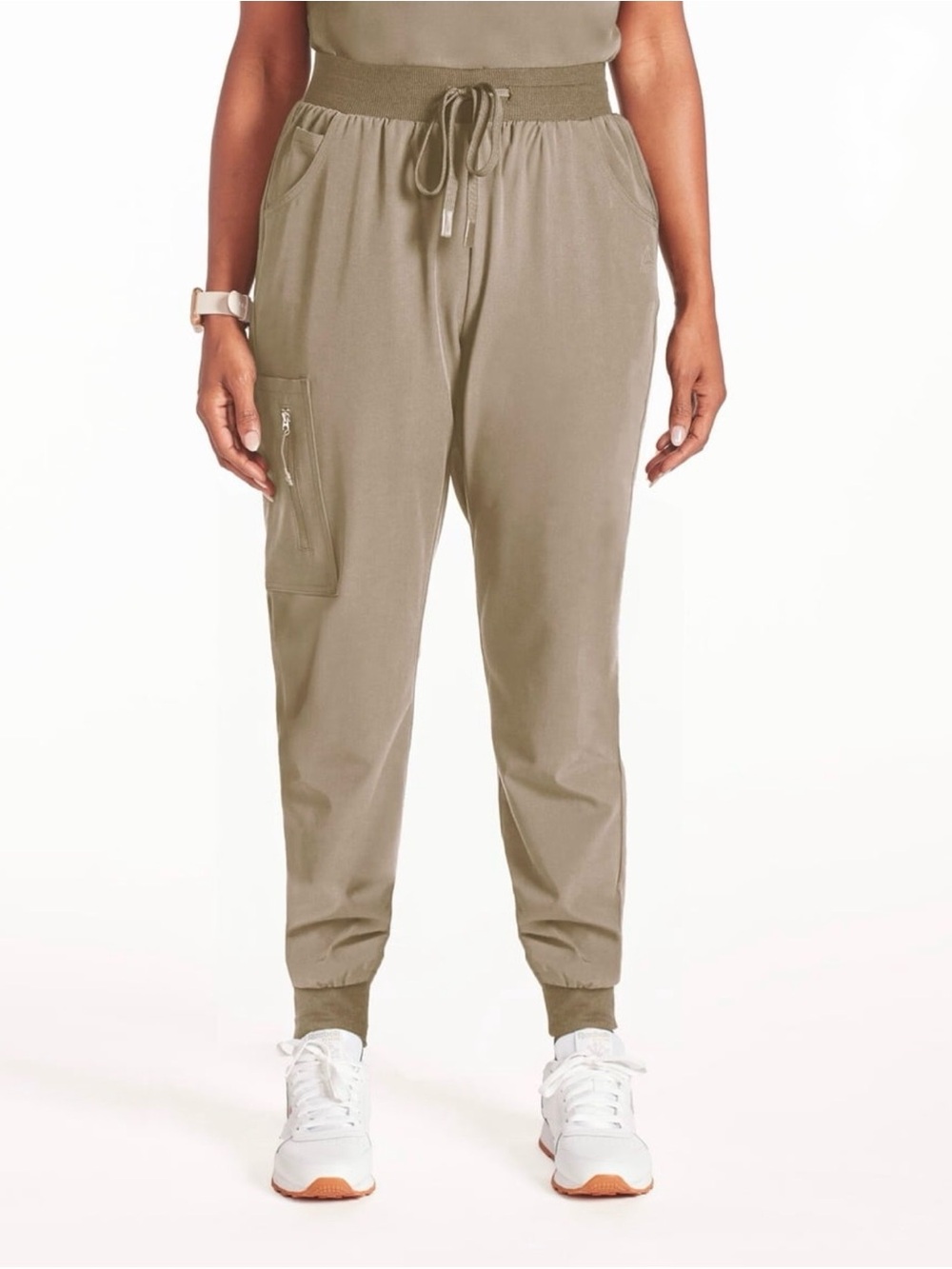 Reebok Tech Comfort Women's 3XL Scrub Jogger Pants Abbey Stone Stretch Pockets